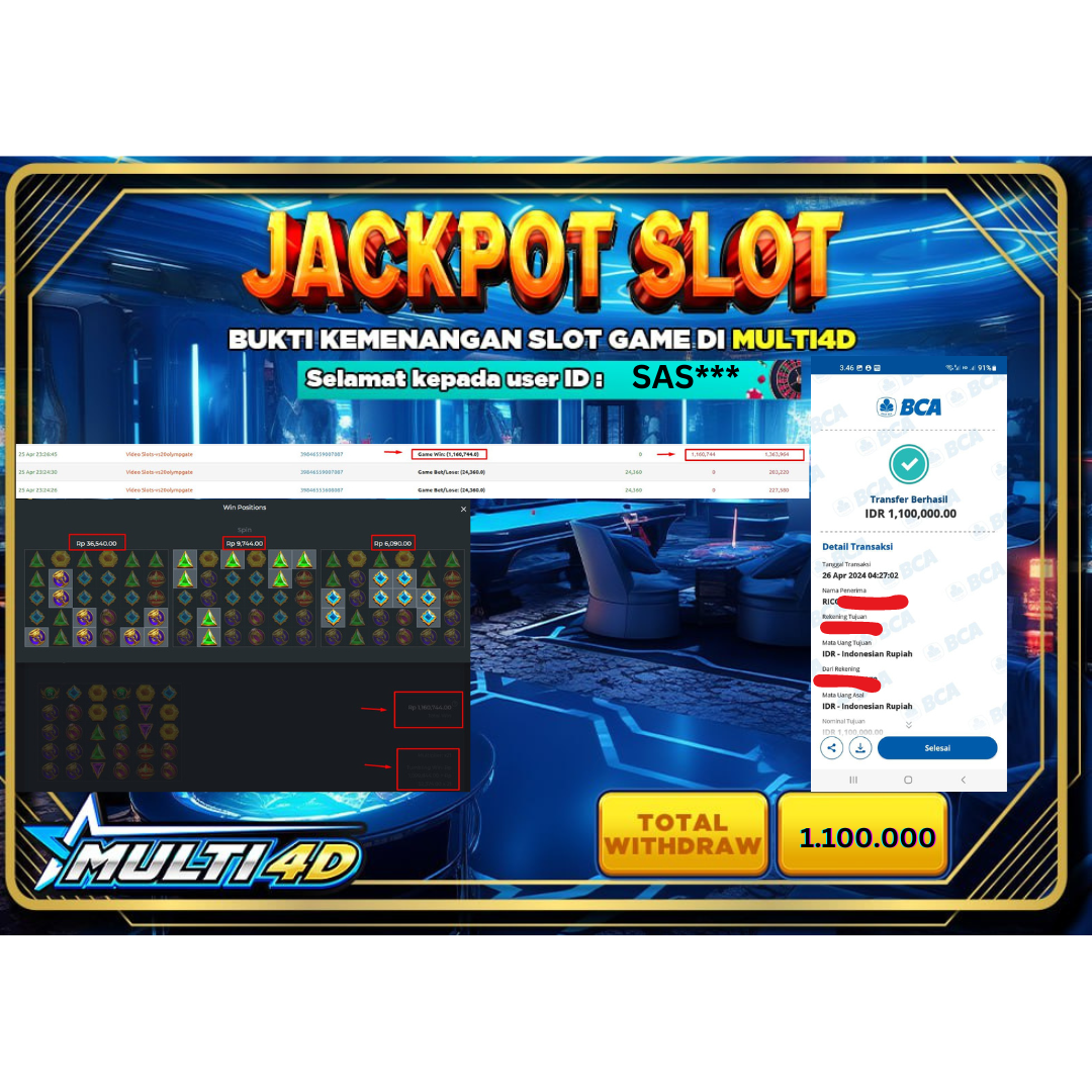 BUKTI JACKPOT HARI INI 26 APRIL 2024 DI PRAGMATIC PLAY