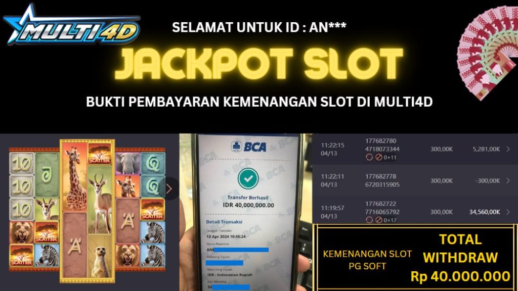 BUKTI JACKPOT HARI INI 13 APRIL 2024 DI PG SOFT