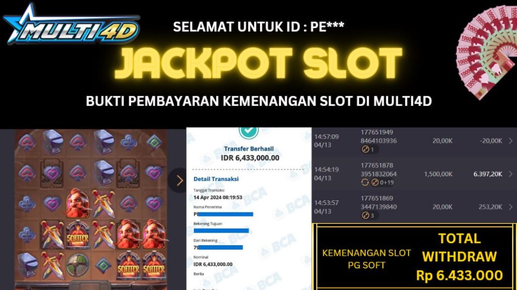 BUKTI JACKPOT HARI INI 14 APRIL 2024 DI PG SOFT