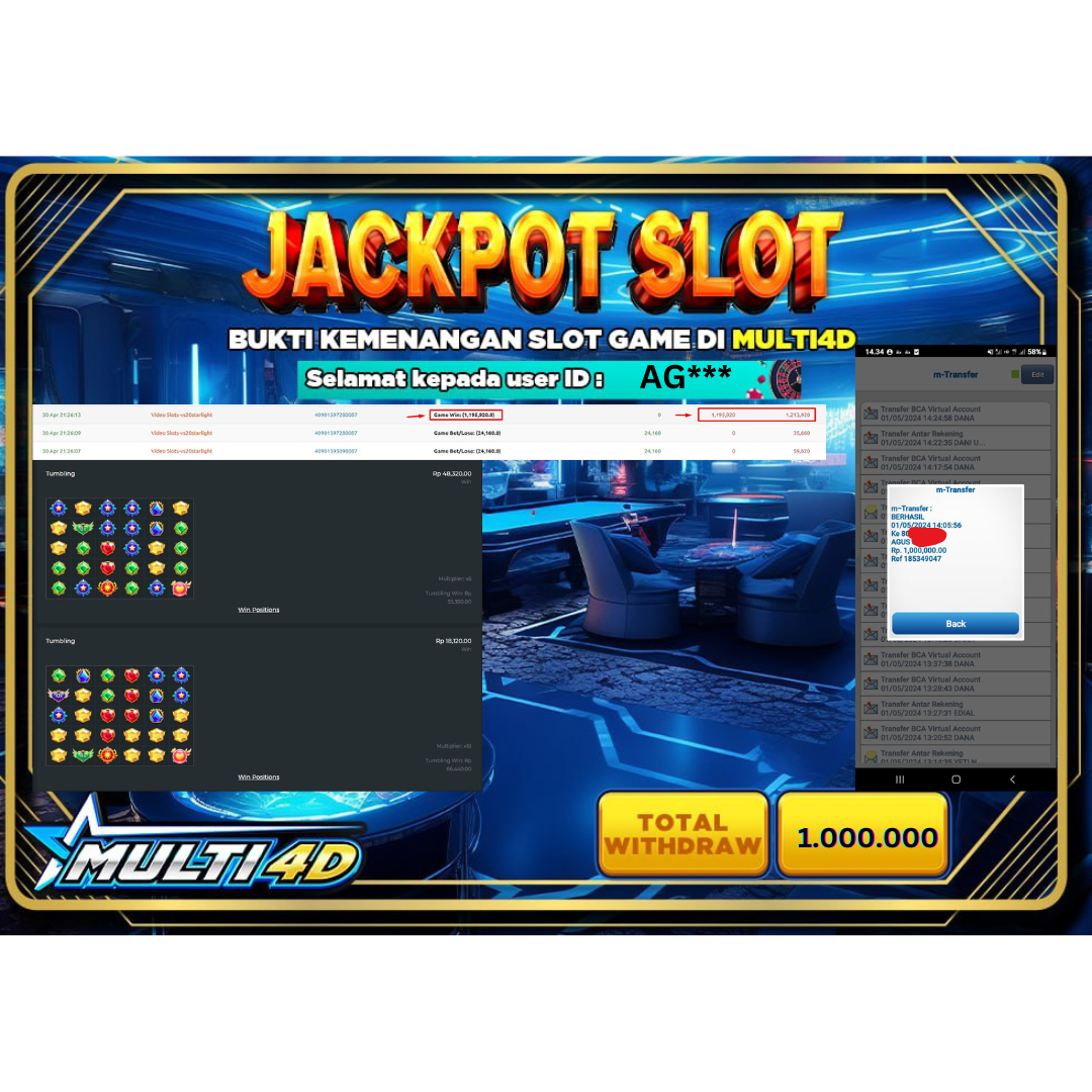 BUKTI JACKPOT HARI INI 1 MEI 2024 DI PRAGMATIC PLAY