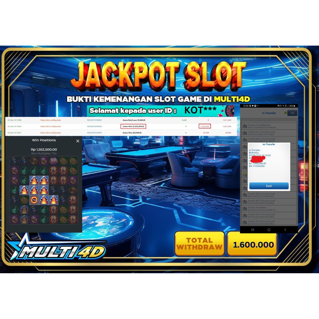 BUKTI JACKPOT HARI INI 3 MEI 2024 DI PRAGMATIC PLAY