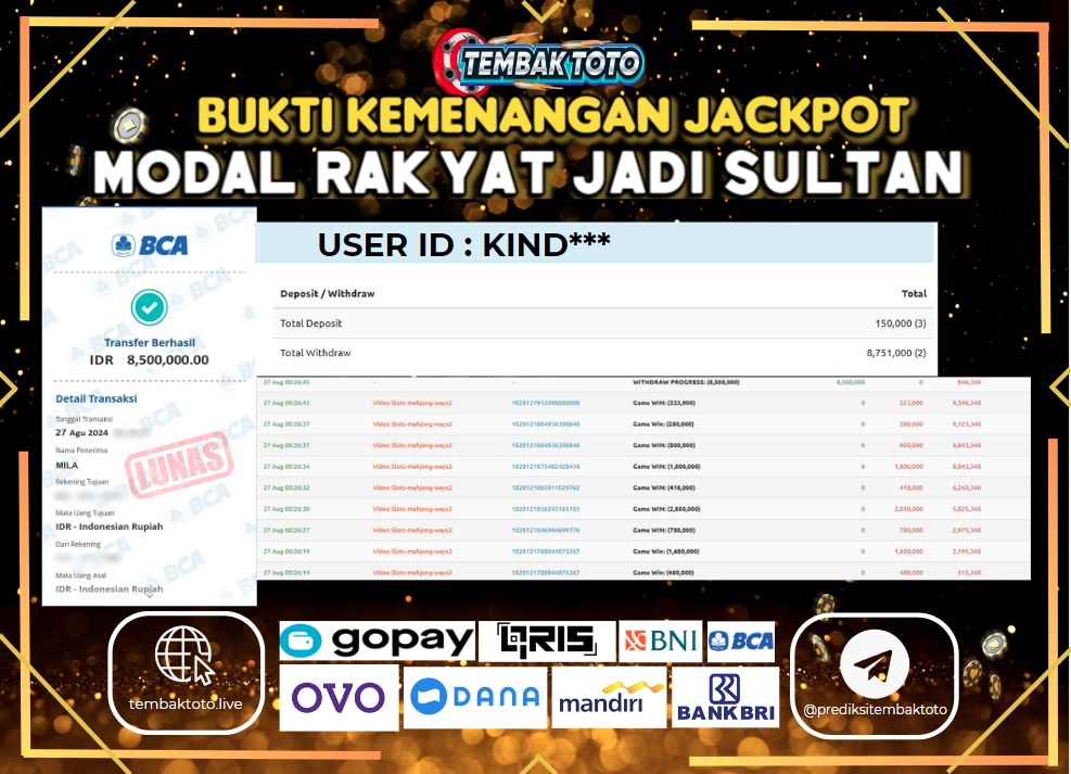 BUKTI JACKPOT HARI INI 27 AGUSTUS 2024 DI PG SOFT