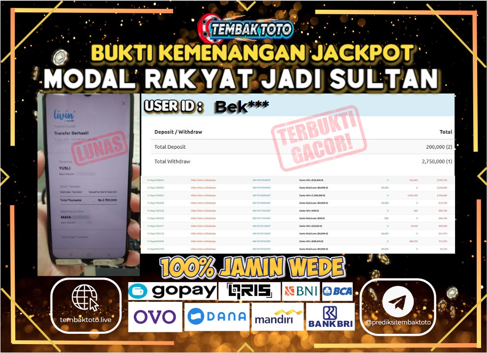 BUKTI JACKPOT HARI INI 15 AGUSTUS 2024 DI PRAGMATIC PLAY