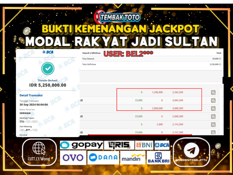 BUKTI JACKPOT HARI INI 30 SEPTEMBER 2024 DI PP GAMES