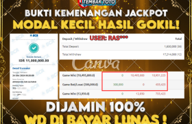 BUKTI JACKPOT HARI INI 24 OKTOBER 2024 DI PP GAMES