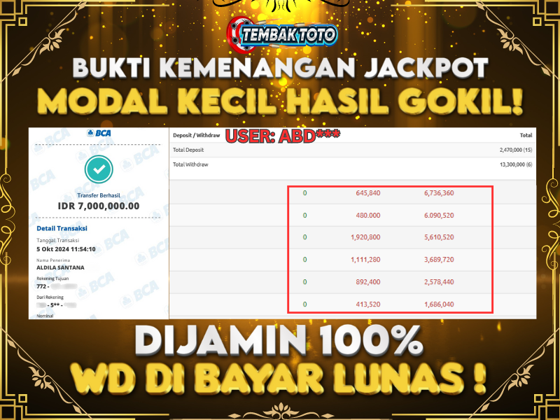 BUKTI JACKPOT HARI INI 5 OKTOBER 2024 DI PG GAMES