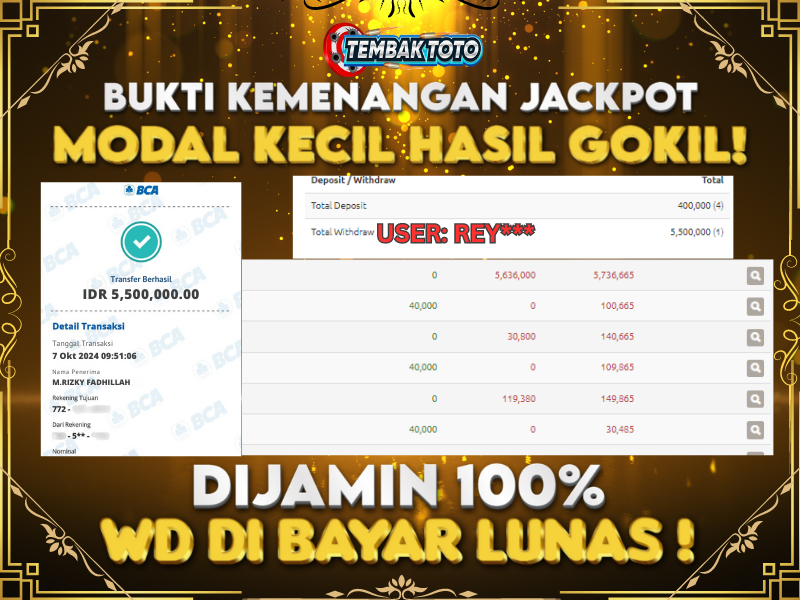 BUKTI JACKPOT HARI INI 7 OKTOBER 2024 DI PP GAMES