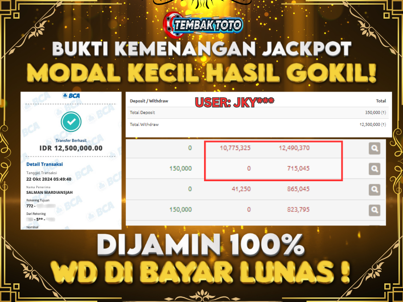 BUKTI JACKPOT HARI INI 22 OKTOBER 2024 DI PP GAMES