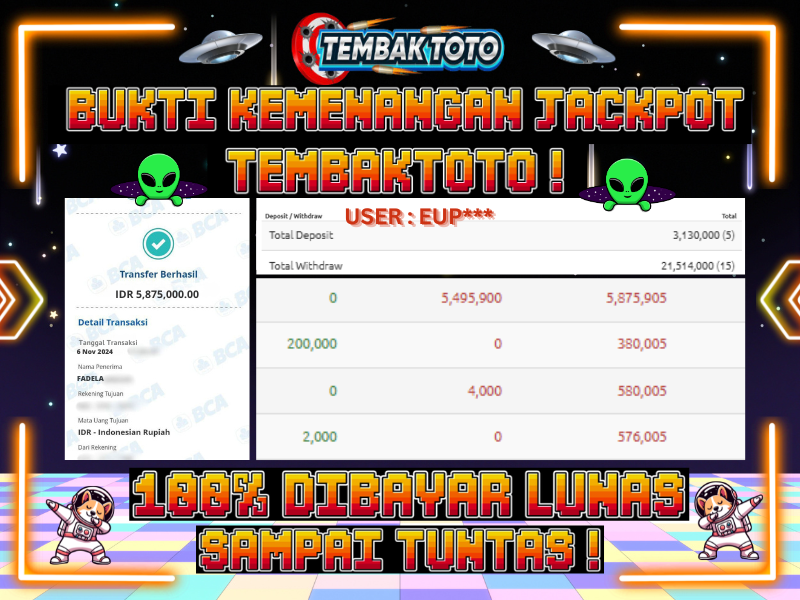 BUKTI JACKPOT HARI INI 6 NOVEMBER 2024 DI PP GAMES