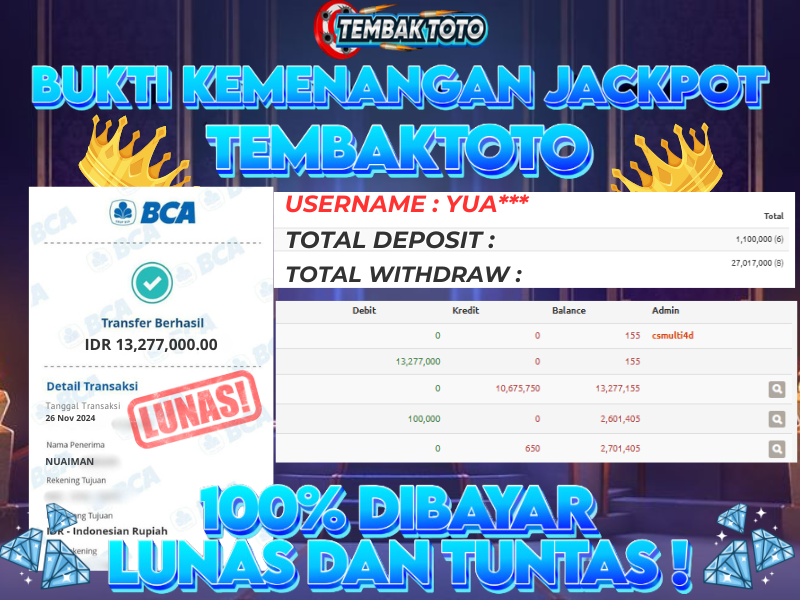 BUKTI JACKPOT HARI INI 26 NOVEMBER 2024 DI PG GAMES